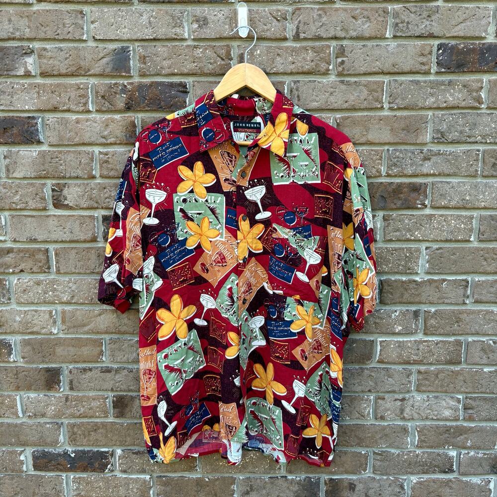 Crazy Vintage‎ Rare John Henry Tropical Floral Shirt